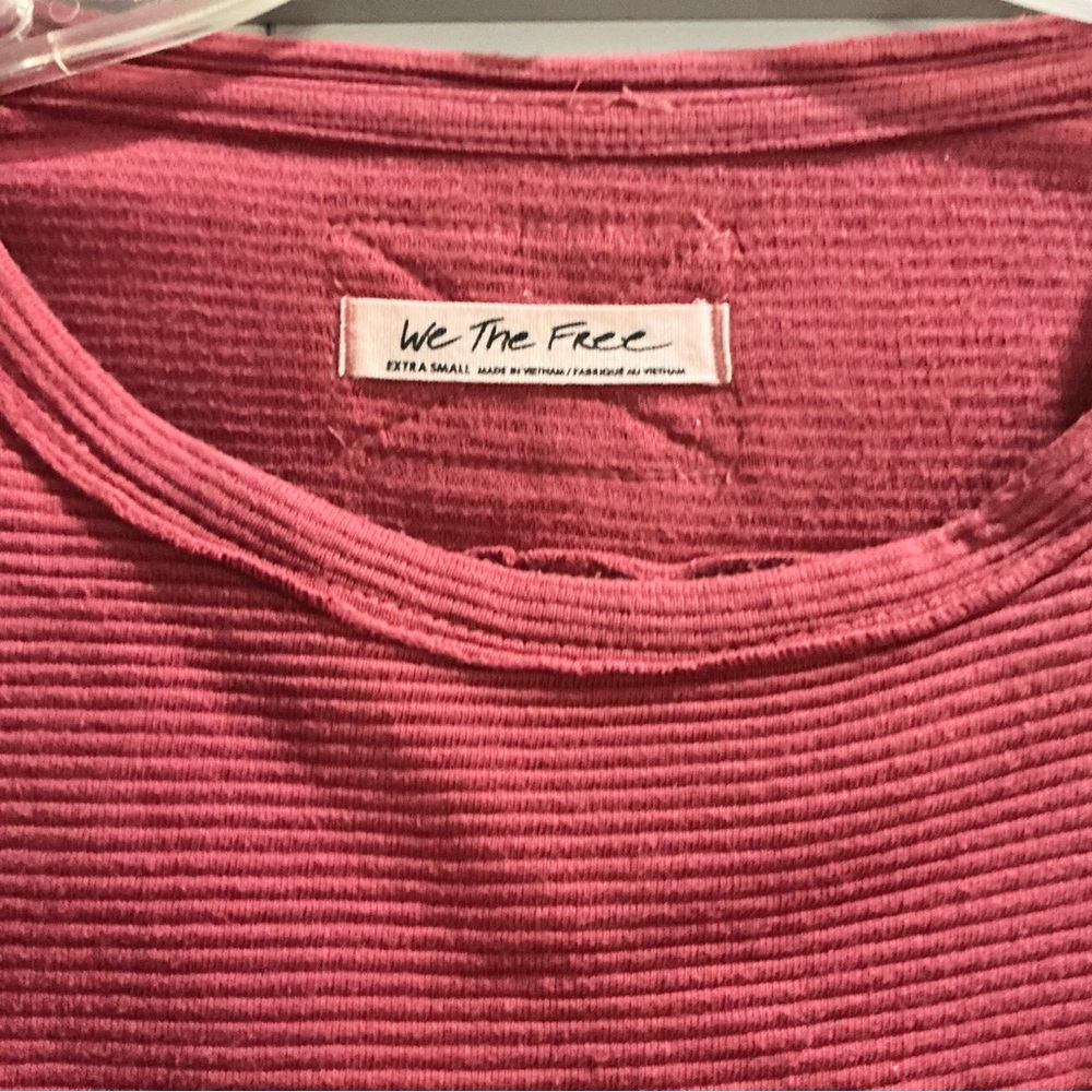 Free People We The Free Total Eclipse Tee Red Xs View 5